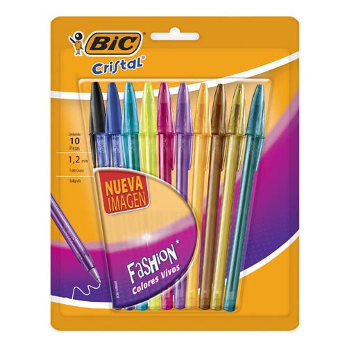 BOLIGRAFO BIC FASHION SHIMER EST.10 COL.