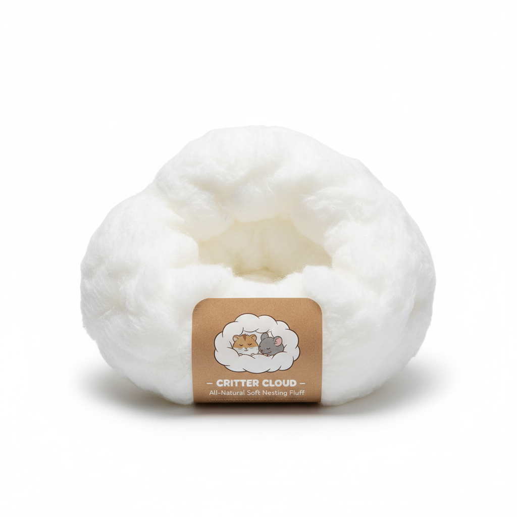 Cama de algodón natural para roedores